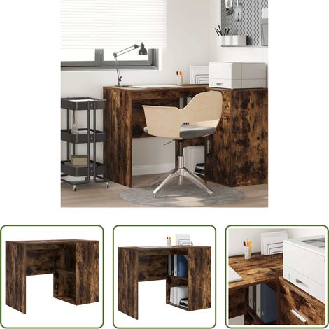 Bureau chêne fumé - Bureau Chêne fumé 102 x 50 x 75 cm Bois d'ingénierie (1/5)