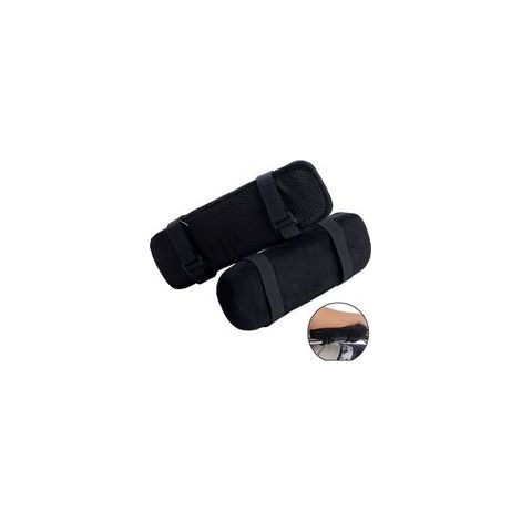 Lot de 2 Coussins d'Accoudoirs Ergonomiques pour Chaise de Bureau - en Mousse à Mémoire de Forme - Housses pour le Soulagement des Coudes