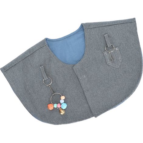 Cape de dressage pour perroquet, support de protection d'épaule, bracelet anti-griffures pour cheville, coussin d'épaule pour animal de compagnie, châle-couche (pendentif clochette de couleur aléatoir (1/5)
