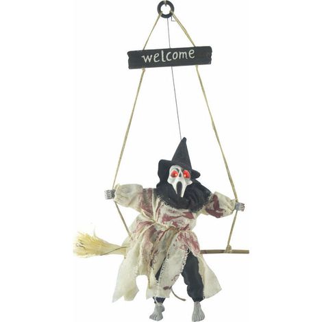 Halloween Nightclub Decoration Hanging Ghost Witch (White) 1pcs (1/3)
