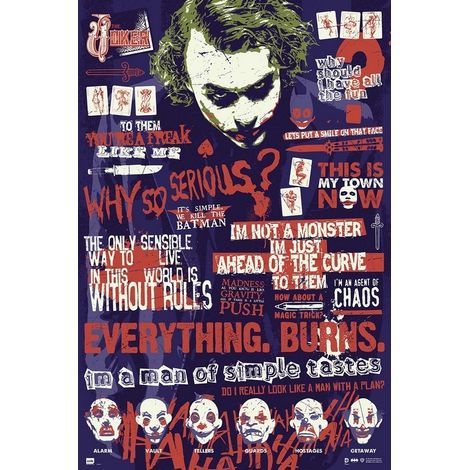 Poster dc comics batman e joker quitografico