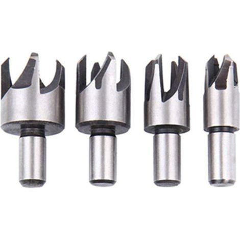 Fraise Bouchonner Bois Lot de 8 Mèche Bouchon Bois Foret Faire Cheville Outil de Coupe pour Faire une Bois Bouchon Cheville Tourillon Goujon Tenon Dowel (1/3)