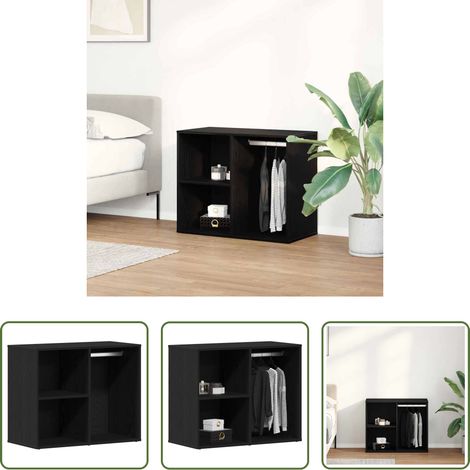 Rangement salon - Cabinet de Cosmétiques avec étagère Chêne noir 80 x 40 x 65 cm (1/5)