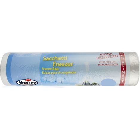 MAURY'S ROTOLO SACCHETTI ALIMENTI FRIGO FREEZER TRASPARENTI RESISTENTI 360 PZ