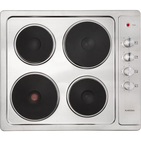 Klarstein Placa de cocción eléctrica Appetito 4 placas 6 niveles 5500 vatios acero inoxidable