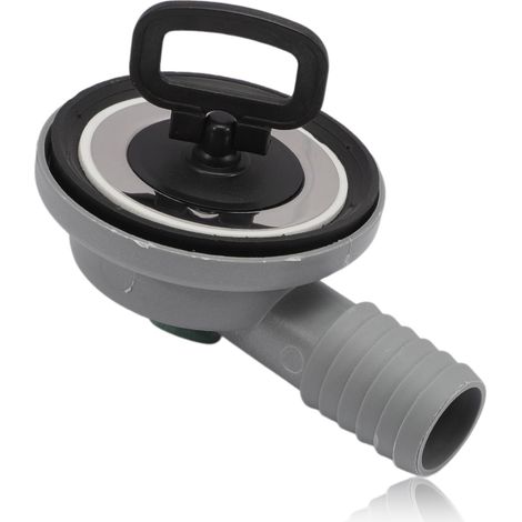 Abflussrohr aus Edelstahl mit 55 mm Durchmesser für Wohnmobile und Wohnwagen, mit 20-25 mm Rohrauslass und 90°-Winkelstück. (1/5)