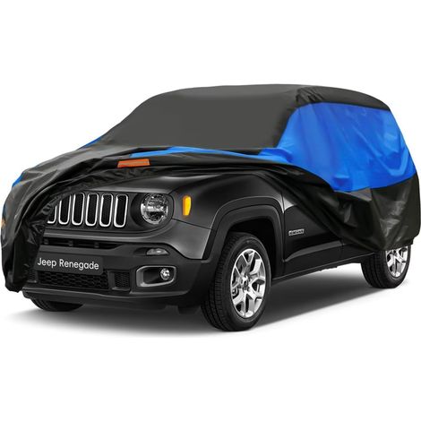 Bâche Voiture Exterieur Respirante, Compatible avec Jeep Renegade(2014-2024) Housse de Protection Voiture Extérieur, Toutes Saisons Peuvent Tout Gérer Contre Pluie Soleil Poussière.,Taille pour Jeep R (1/5)