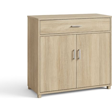 Mobile multiuso salvaspazio in legno, stile moderno per soggiorno Rovere