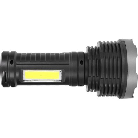Wiederaufladbare LED-Taschenlampe per USB, wasserdicht, tragbar für Camping, Wandern und Picknicks im Freien (1/5)