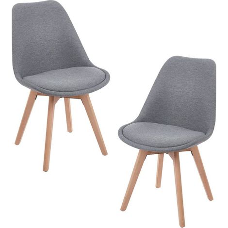 Packs Sillas Comedor - Pack 2 Sillas Synk Tela - Gris oscuro (1/5)