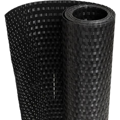Maison Exclusive - Paravento da Balcone Nero 400x80 cm in Polyrattan