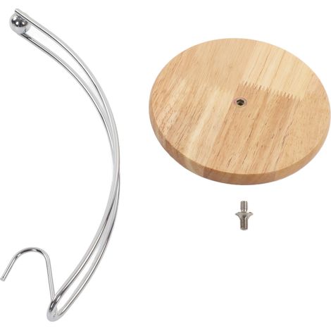 1 Soporte para plátanos, de acero inoxidable y madera maciza, base estable con patas antideslizantes, para encimera de cocina. (1/5)