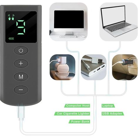 TENS device with 9 intensity levels and 4 electrodes for pain relief: EMS muscle stimulation, pulse massage, TENS-AquaForge electrostimulators (1/4)