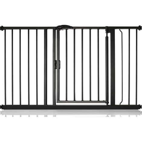Safetots Barrière De Sécurité À Pression, Barrière D'escalier Pour Bébé 125,4cm - 132,4cm, Couleur Noir Mat