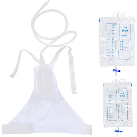 Collecteur d'urine en silicone pour femmes âgées, cathéter portable pour la collecte d'urine, poche de drainage (1/5)