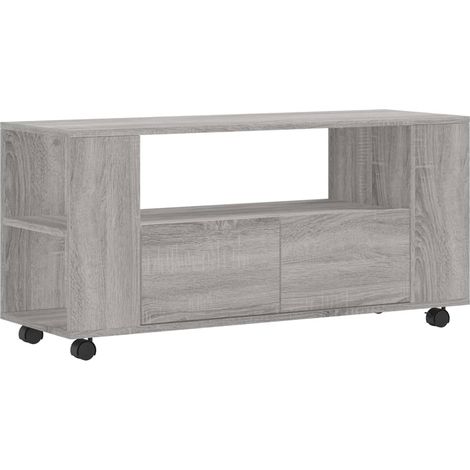 Mueble de TV madera de ingeniería gris Sonoma 102x34,5x43 cm vidaXL