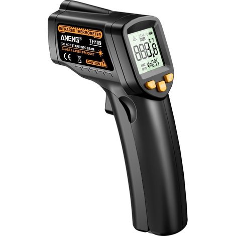 Termometro a infrarossi ANENG TH109 con schermo LCD, igrometro e laser, alta sensibilità (109) (1/5)