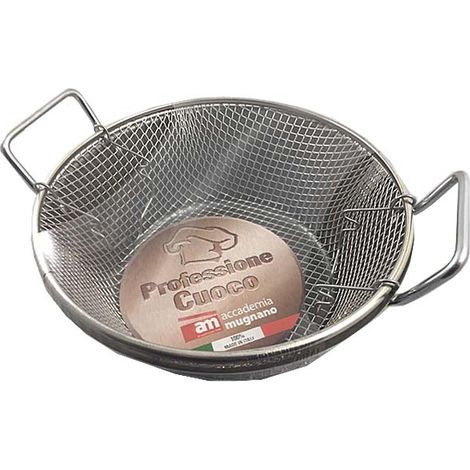 Friggitrice Professionale Cuoco con Cestello 2 manici 28 cm Accademia Mugnano