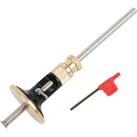 Tracer à bois avec pointe fixe, compas de marquage 0-12cm, guide en bois massif pour menuisier, style européen, clé T15 incluse MG0 000 0057 (1/5)