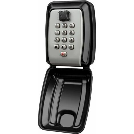 Etanche Boite à Clés Sécurisée Boite à Clefs Murale Coffre Clef Exterieur Boitier Clefs Securise Coffre Fort a Clef Mural Key Safe Box-Partagez L'accès à Vos Clés en Toute Sécurité Noir
