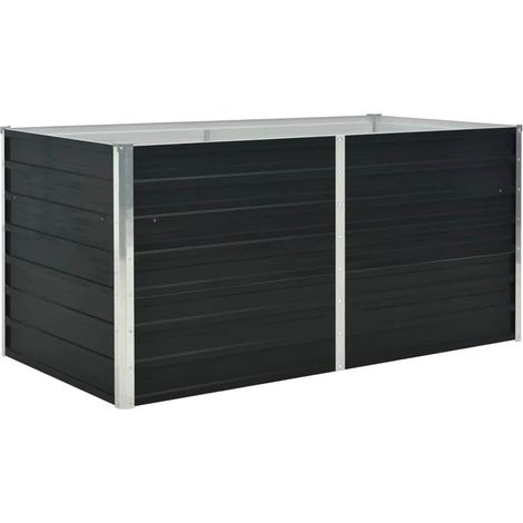 Hochbeet Anthrazit 160 x 80 x 77 cm Verzinkter Stahl vidaXL (1/8)