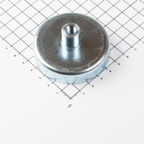 Magna-C Ferrit Flachgreifer mit Gewindebuchse Ø63x30mm