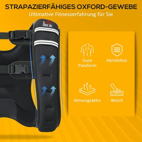 Gilet lesté 5 kg / 8 kg / 10 kg réglable avec poids amovibles, pour hommes et femmes, idéal pour musculation, course à pied, fitness, cross-training. (1/5)