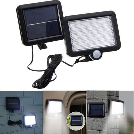 56 LED Applique Solaire Mur Lumière Éclairage Détecteur Mouvement Extérieur Jardin NF (1/4)