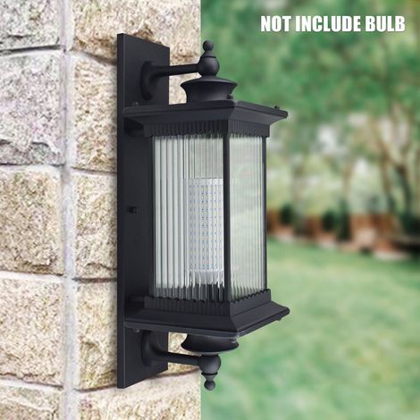 Outdoor Wandlaterne Garten Leuchte Terrasse Wandlampe Schwarz 220V 30W Neu
