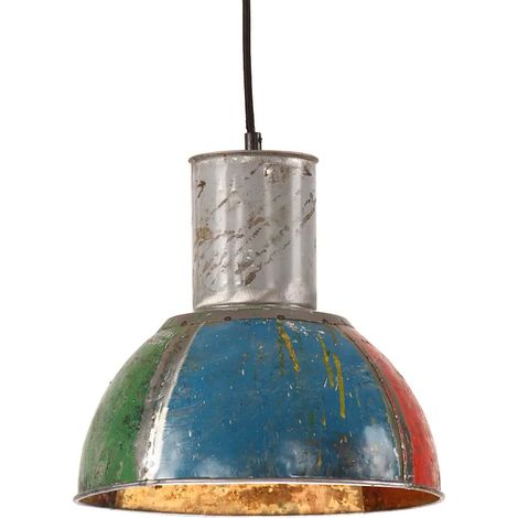 Lampe suspendue industrielle 25 W Multicolore Ronde 28,5 cm E27 (1/5)