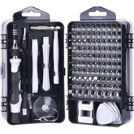 Kit de réparation 115 en 1 - Tournevis précision - Pour Smartphone, Laptop, Lunettes (1/4)