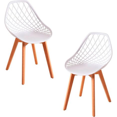 Packs Sillas Comedor - Pack 2 Sillas Deli - Blanco (1/5)