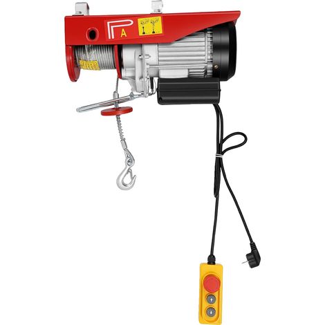 Elektrische Seilwinde, hohe Hubkraft, robuste Konstruktion, rot (1/2)