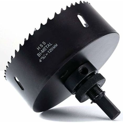 Online Store - Scie Cloche Bi-Métal 120 mm, M42 HSS Bimétallique Scie Trèpan avec Foret de Centrage pour Robuste Perceuse à Percer Guazhni (1/5)