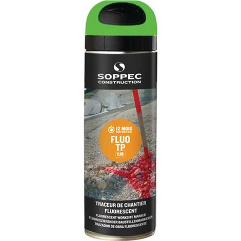 Baustellenmarkierspray FLUO TP leuchtgrün 500 ml Spraydose SOPPEC