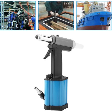 Pistolet à riveter pneumatique/hydraulique industriel KP-7150 (2,4 mm/3,2 mm/4,0 mm/4,8 mm) (1/5)