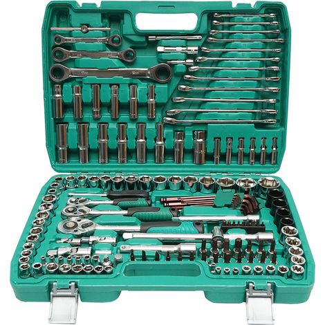 Set di chiavi combinate, a bussola, aperte, torx, esagonali, a cricchetto, 151 pezzi Breckner Germany (1/5)