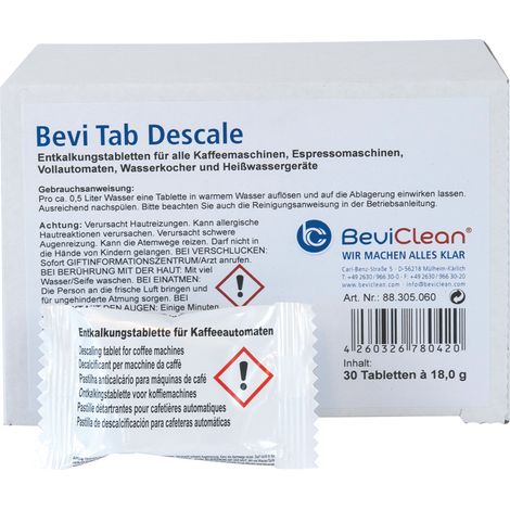 Reinigungsmittel, Entkalker, Entkalkungstabletten - Bevi TAB Descale