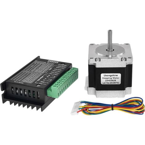 Nema 23 23HS5628 57 2,8A Schrittmotor mit TB6600 NEMA17 Treiber für CNC- und 3D-Drucker-Steuerungsteile (8,0 mm) (1/4)