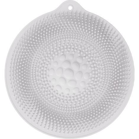 Tapis de bain pour les pieds en caoutchouc naturel, tapis de douche antidérapant innovant pour salle de bain et cuisine, gris clair (1/5)