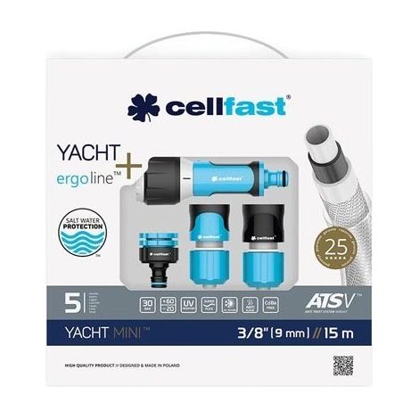Yacht Mini Ats 9 Mm X 15 M Jeu De Tuyaux D'irrigation Cellfast