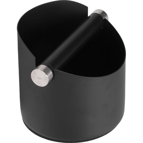 Seau à marc de café en acier inoxydable et caoutchouc, récipient de récupération du marc de café pour la maison, les restaurants et les bars, noir, petit (FC-04-2) (1/5)