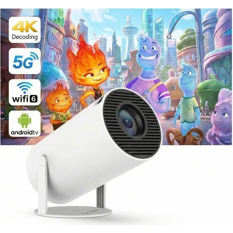 Projecteur Portable 4K Avec Wifi 6 Bt 50 correction trapzodale automatique Systme dexploitation intelligent An VIDEOPROJECTEUR (1/5)