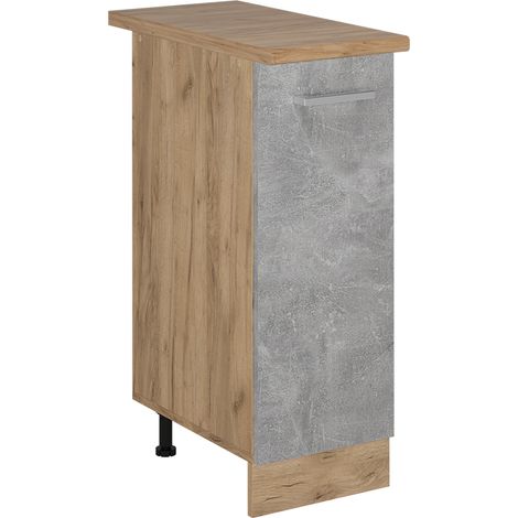 Armadio cucina dispensa alto R-Line, Calcestruzzo, 30 cm , PL Rovere, Vicco