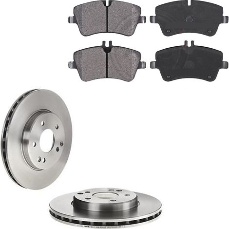 KIT FRENI ANTERIORI compatibile con MERCEDES-BENZ CLASSE C SPORTCOUPE (CL203) - DISCHI + PASTIGLIE OEM: P 50 045 / 16448 /SOSTITUZIONE DIRETTA/BASSA POLVERE/SILENZIOSO (1/5)