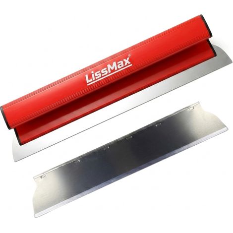 Lisseuse à enduit – Lame à lisser inox souple 60 cm – Kit avec lame de rechange – Pour placo, murs et plafonds