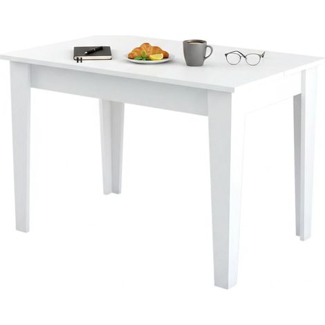 Tavolo Fisso Eupilio, 4 Posti, Forma Rettangolare, 72x110x75h cm Bianco
