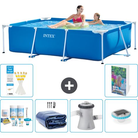 Intex Piscina con estructura Rectangular - 220x150x60 cm - 7-piezas  S160