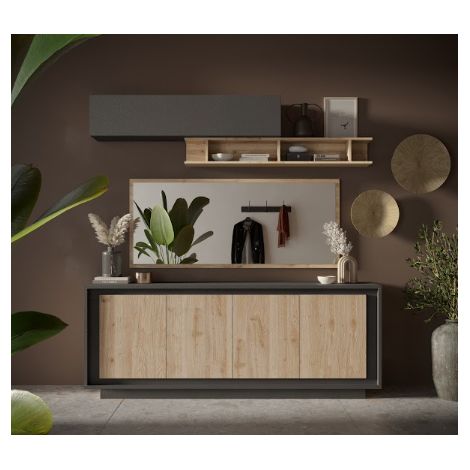 Buffet SKY 4 portes – Finition Mercure / Anthracite (1/2)