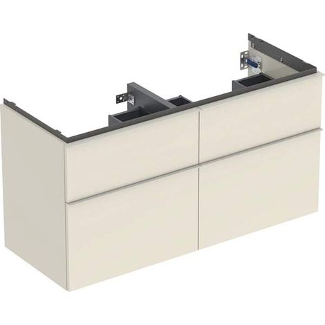 Geberit iCon mueble bajo lavabo para lavabo doble, 4 cajones,